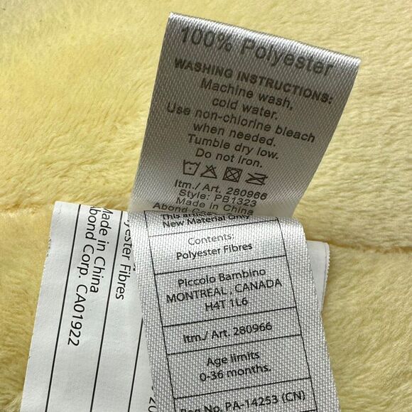 Piccolo Bambino Giraffe Yellow w White Polka Dots Plush Stuffed Animal Toy 13" - Picture 10 of 10